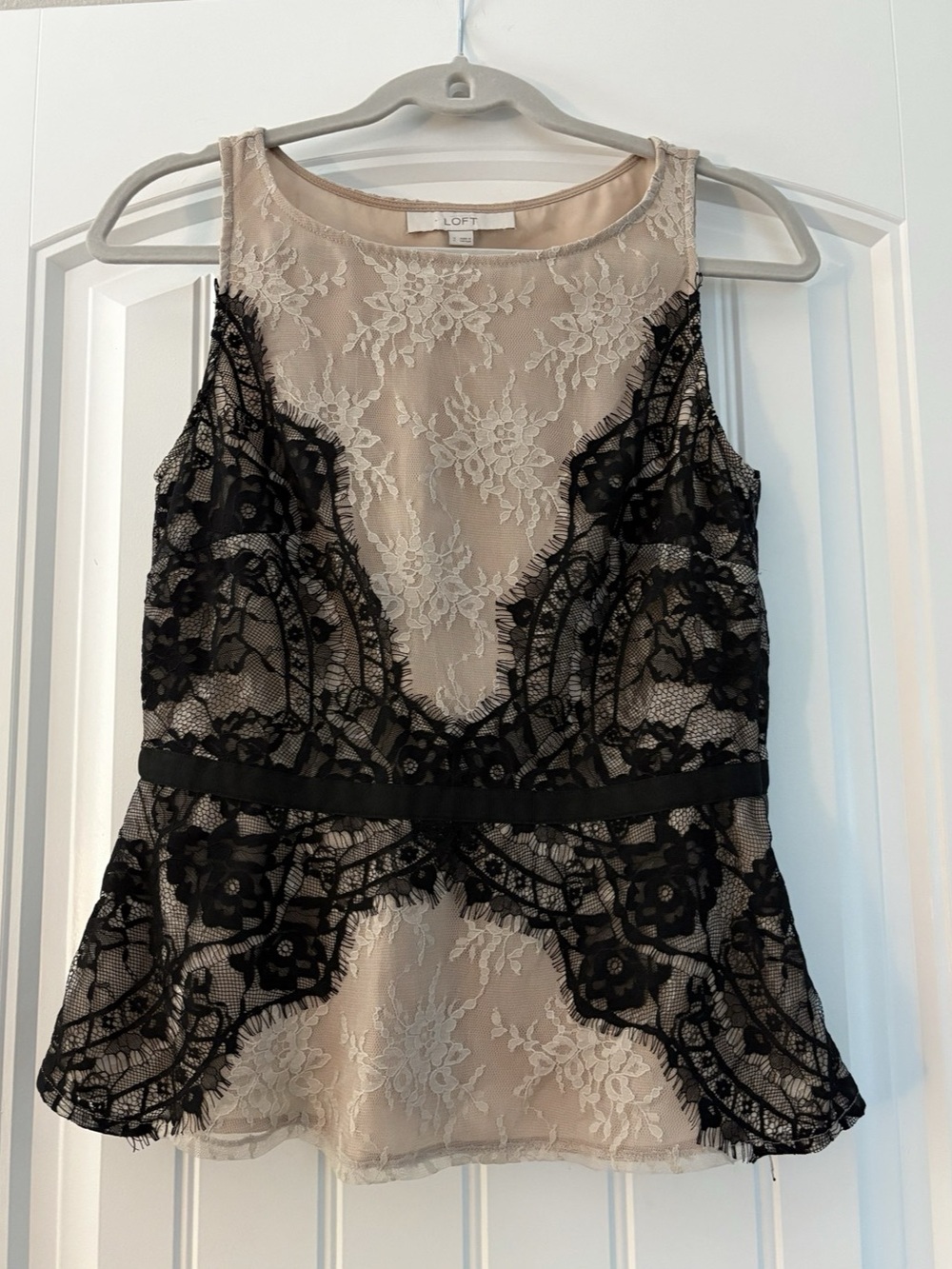 LOFT - Lace Overlay Tank